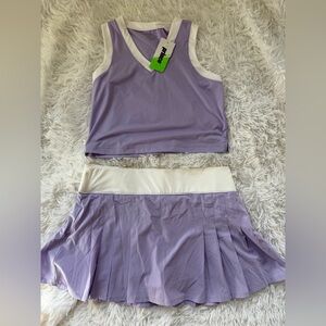 Prince Lavender Tennis Set (Top L / Skort XL) – NWT